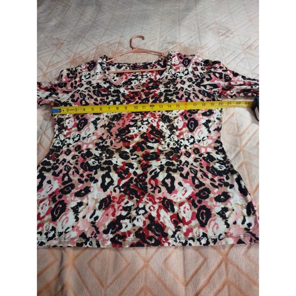Style & Co Top Size L Multicolor 3/4 Sleeve Abstract - Picture 5 of 7